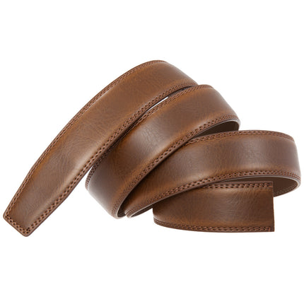Brun læderrem uden spænde