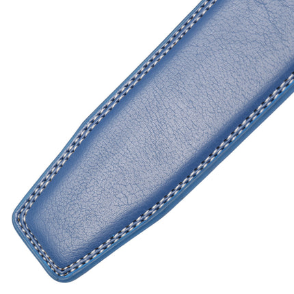 Blå læderrem uden spænde