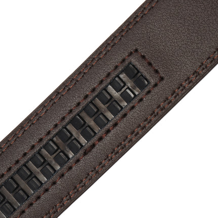 Mørkebrun læderrem uden spænde