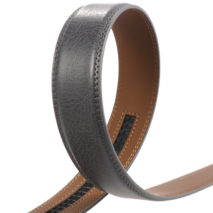 Grå læderrem uden spænde