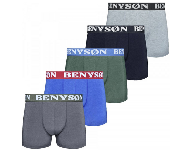 5 par Herre bomuld- boksershorts