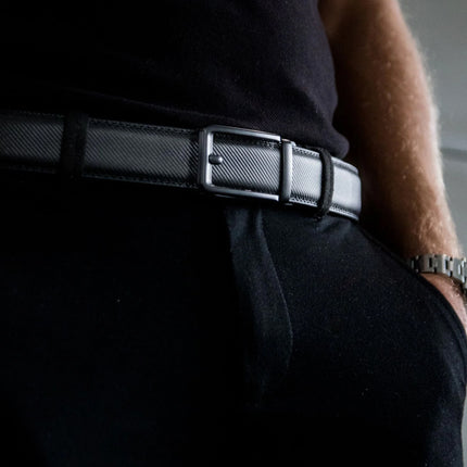 Carbon Mat - klikspænde læderbælte