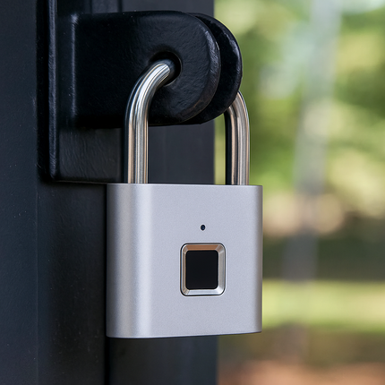 Fingerlåsen – Smart hængelås med fingeraftrykslæser