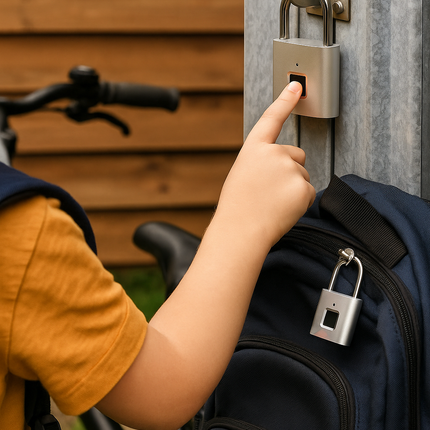 Fingerlåsen – Smart hængelås med fingeraftrykslæser