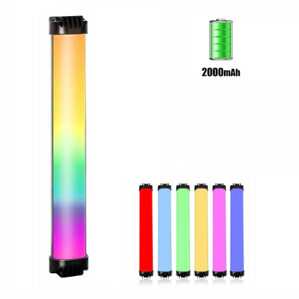 Kompakt LED magnet lysbjælke med farvet lys og indbygget batteri