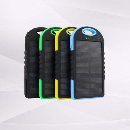 Solcelle powerbank med LED-lygte og kompas, 10.000mAh