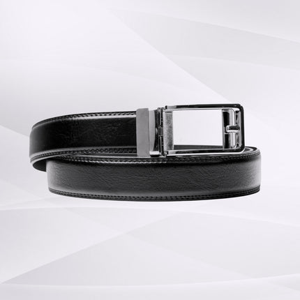 Toke - klikspænde læderbælte med sølv spænde