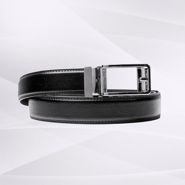 Toke - klikspænde læderbælte med sølv spænde