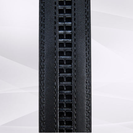 Toke - klikspænde læderbælte med sølv spænde