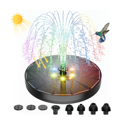 Springvand med LED lys