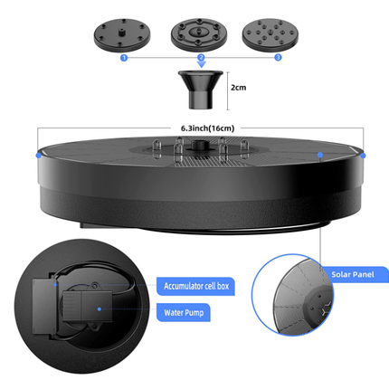 Springvand med LED lys