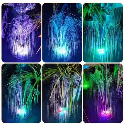 Springvand med LED lys