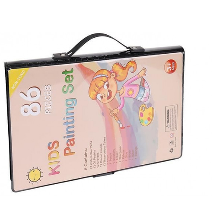 Tegne-og malesæt bestående af 86dele