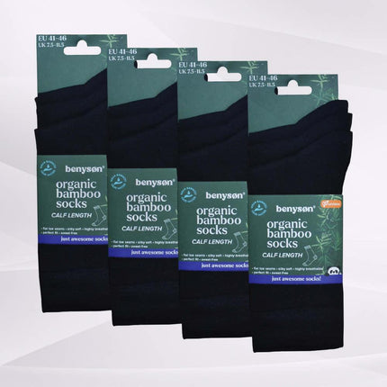 Premium Økologiske Bambusstrømper OEKO-TEX® Certificeret · Unisex · Sort / Hvid