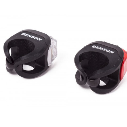 Cykellygtesæt, for- og baglygte LED