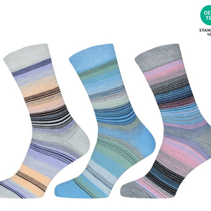 3-pack farverige strømper - OEKO TEX, standard 100