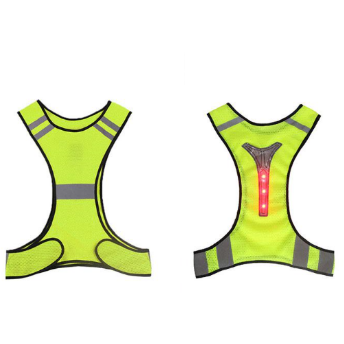 Løbevest m. LED-lys bagpå