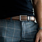 Toke - klikspænde læderbælte med sølv spænde