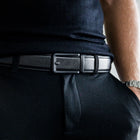 Toke - klikspænde læderbælte med sølv spænde