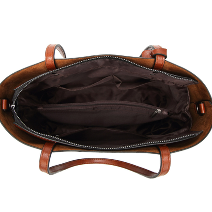 Lækker dametaske - fås i sort og Cognac