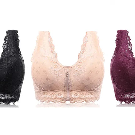 Blonde BH m. lynlås & udtagelige indlæg