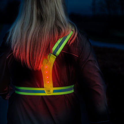 Løbevest m. LED for/bag